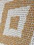  image of relay-recycled-cotton-diamond-rug-ochre
