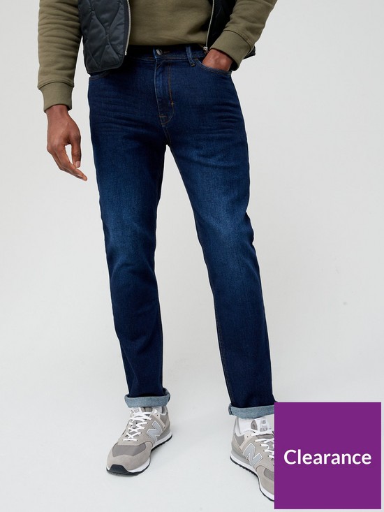 front image of very-man-premium-slim-stretch-jeans-indigo