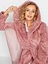  image of long-tall-sally-honeycomb-hooded-robe-pink