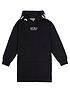  image of jack-wills-girls-logo-hoodie-sweatdress-black