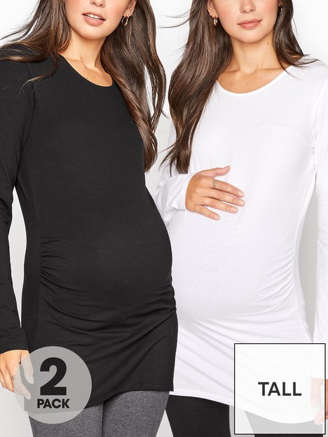 long-tall-sally-maternity-2-pack-top-blackwhite