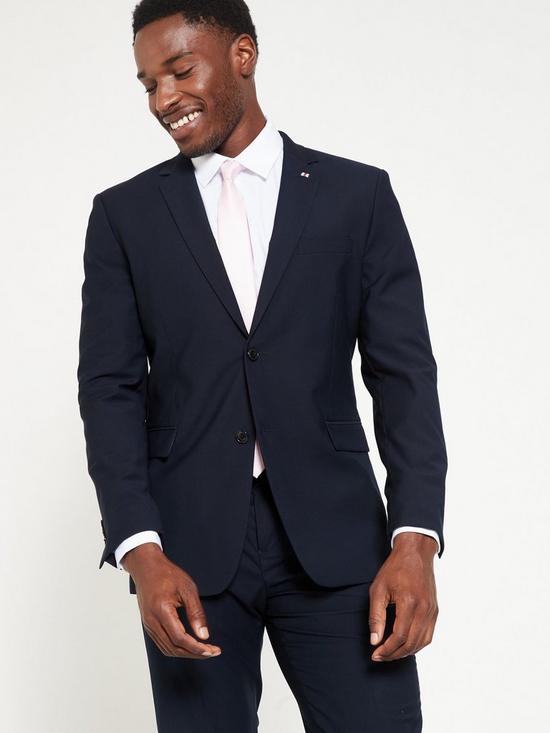 front image of everyday-regular-fit-stretch-suit-jacket-navy