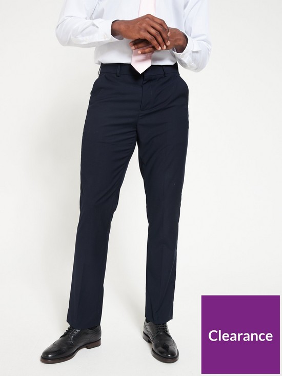 front image of everyday-regular-fit-stretch-suit-trouser-navy