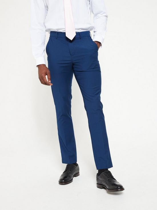 front image of everyday-slim-fit-stretch-trouser-blue