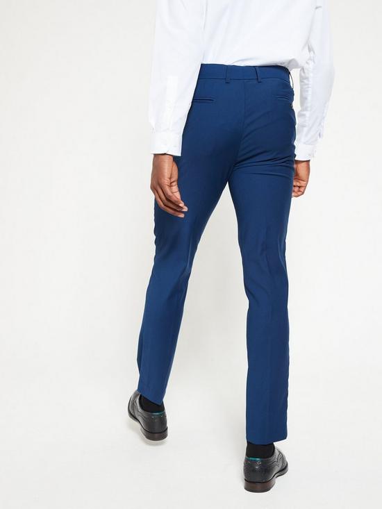 stillFront image of everyday-slim-fit-stretch-trouser-blue