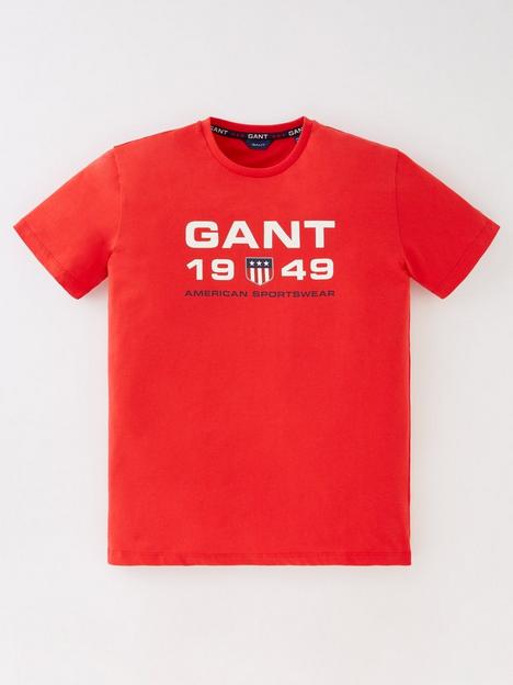 gant-boys-retro-shield-t-shirt-red