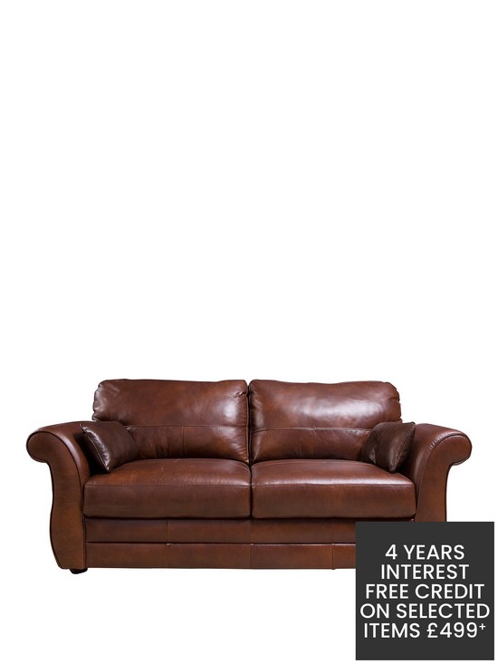front image of vantage-italian-leather-3-seater-sofa