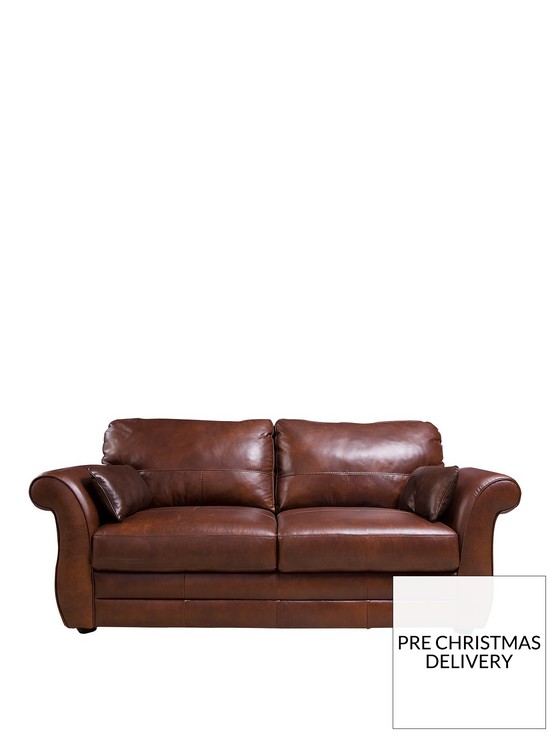 front image of vantage-italian-leather-3-seater-sofa