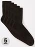  image of everyday-unisex-5-packnbspsports-socks-black