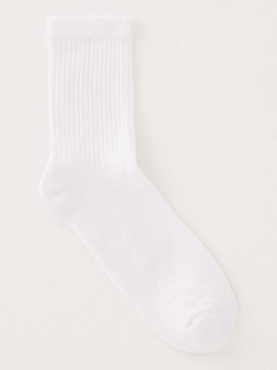 back image of everyday-5-pack-ofnbspunisexnbspwhite-sports-socks-white