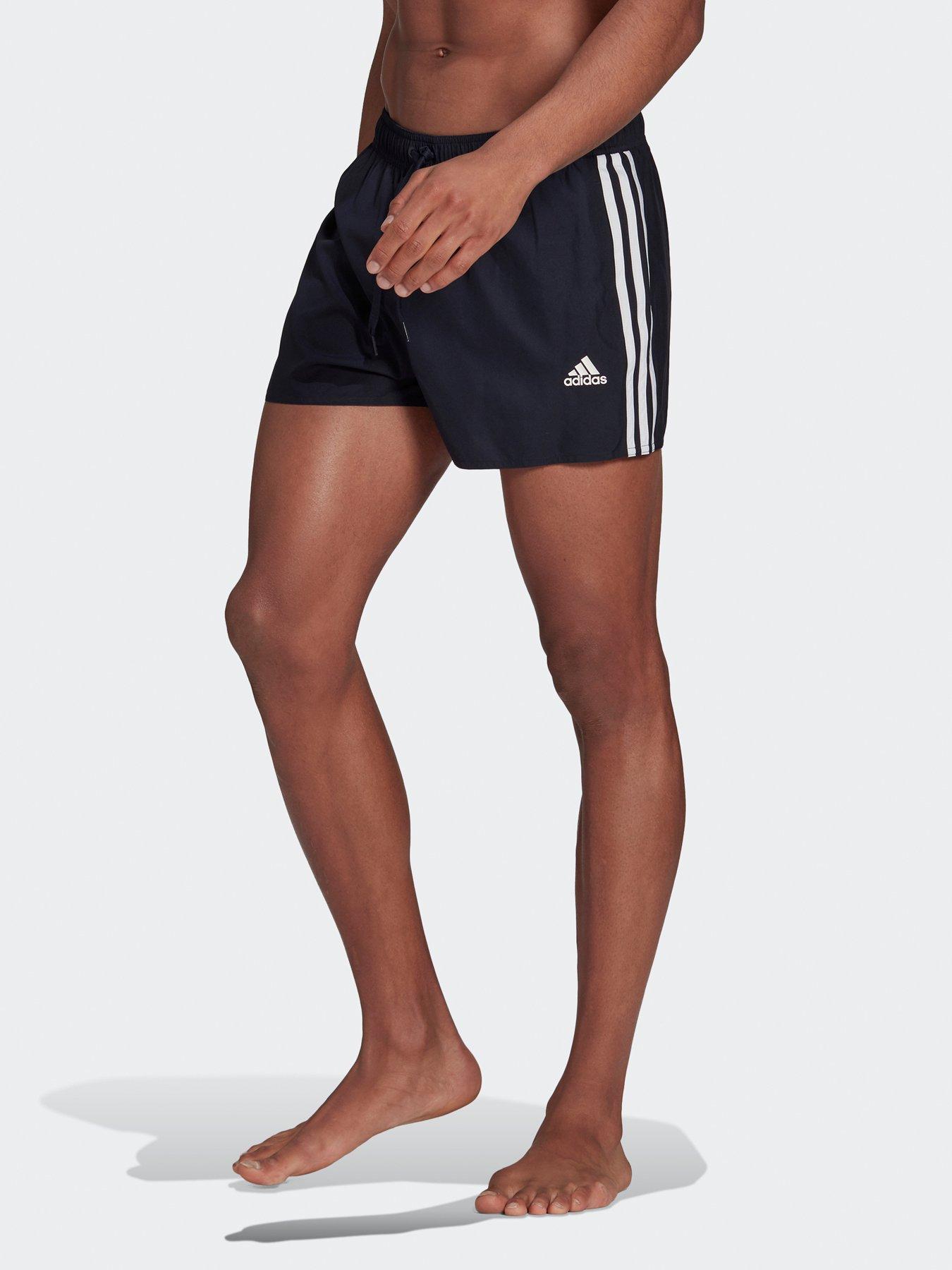 adidas 3 stripes swim shorts