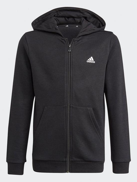 front image of adidas-essentials-full-zip-hoodie