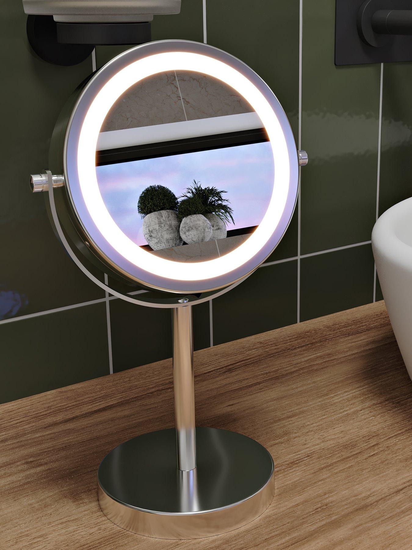Image 1 of 6 of Croydex Illuminated Pedestal Mirror