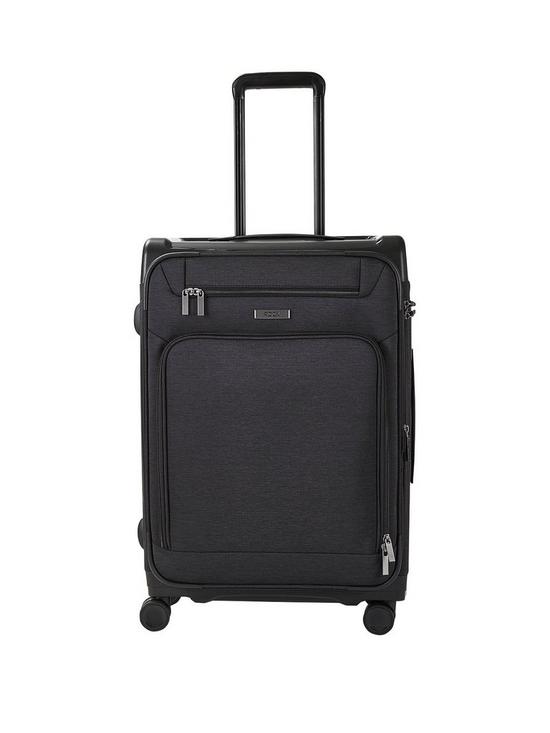 stillFront image of rock-luggage-parker-8-wheel-suitcase-medium-black