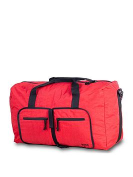 rock-luggage-small-foldaway-holdall-red