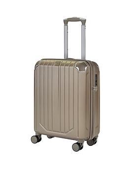rock-luggage-lupo-8-wheel-suitcase-cabin-bronze