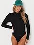 image of missguided-roll-neck-bodysuit-black
