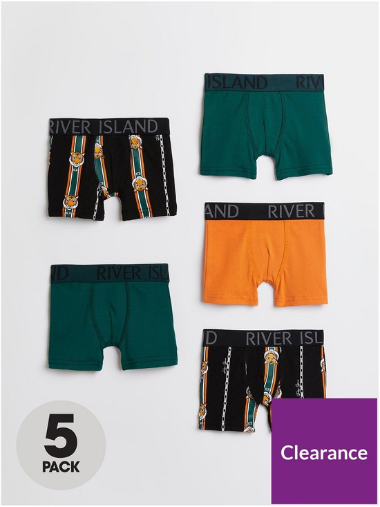 front image of river-island-mini-boys-rinbsptiger-boxers-5-pack--nbspmulti