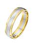  image of love-gold-9ct-white-yellow-gold-wedding-band-ring