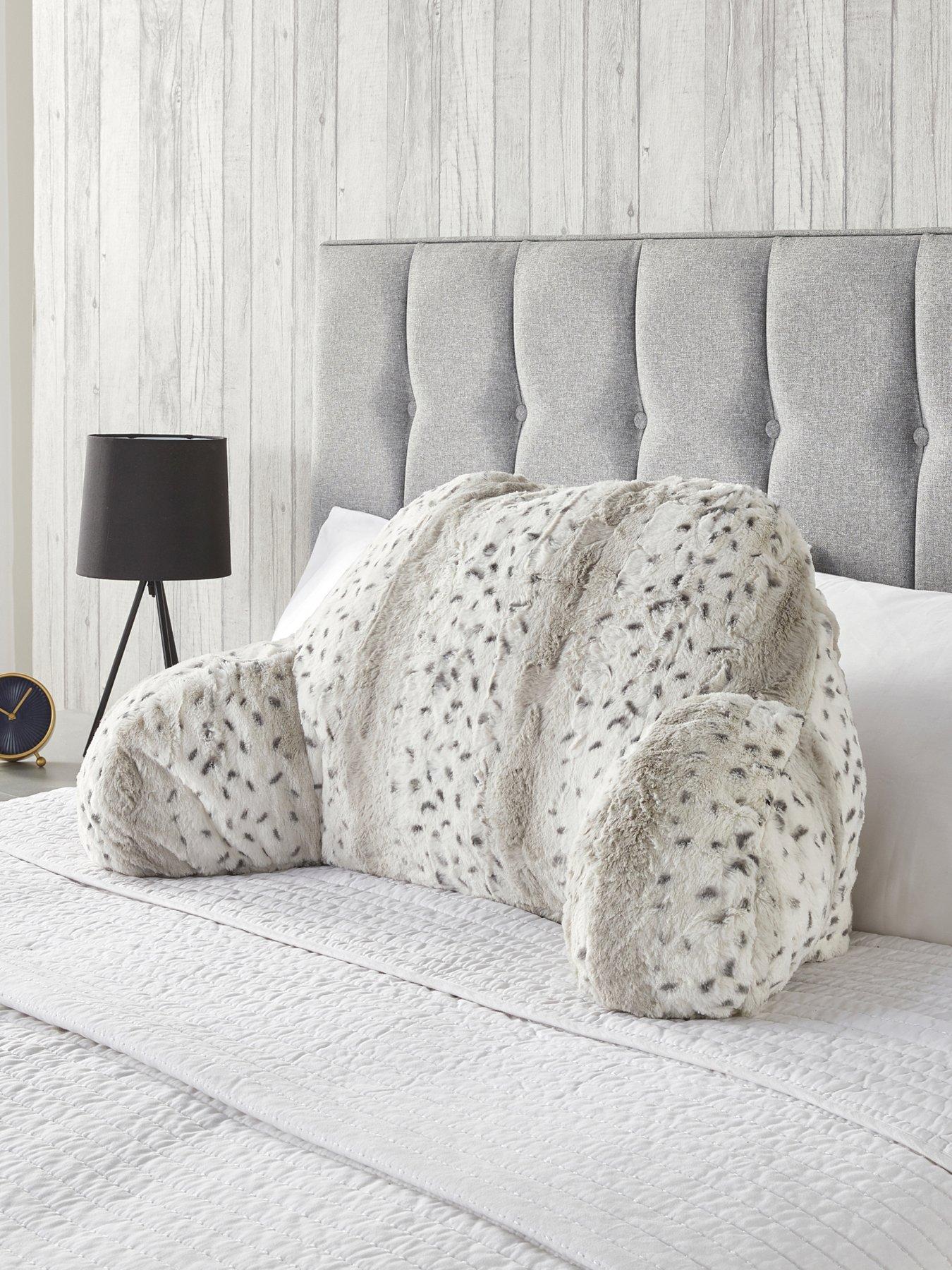 The Very Collection Faux Fur Cuddle Cushion - Snow Leopard