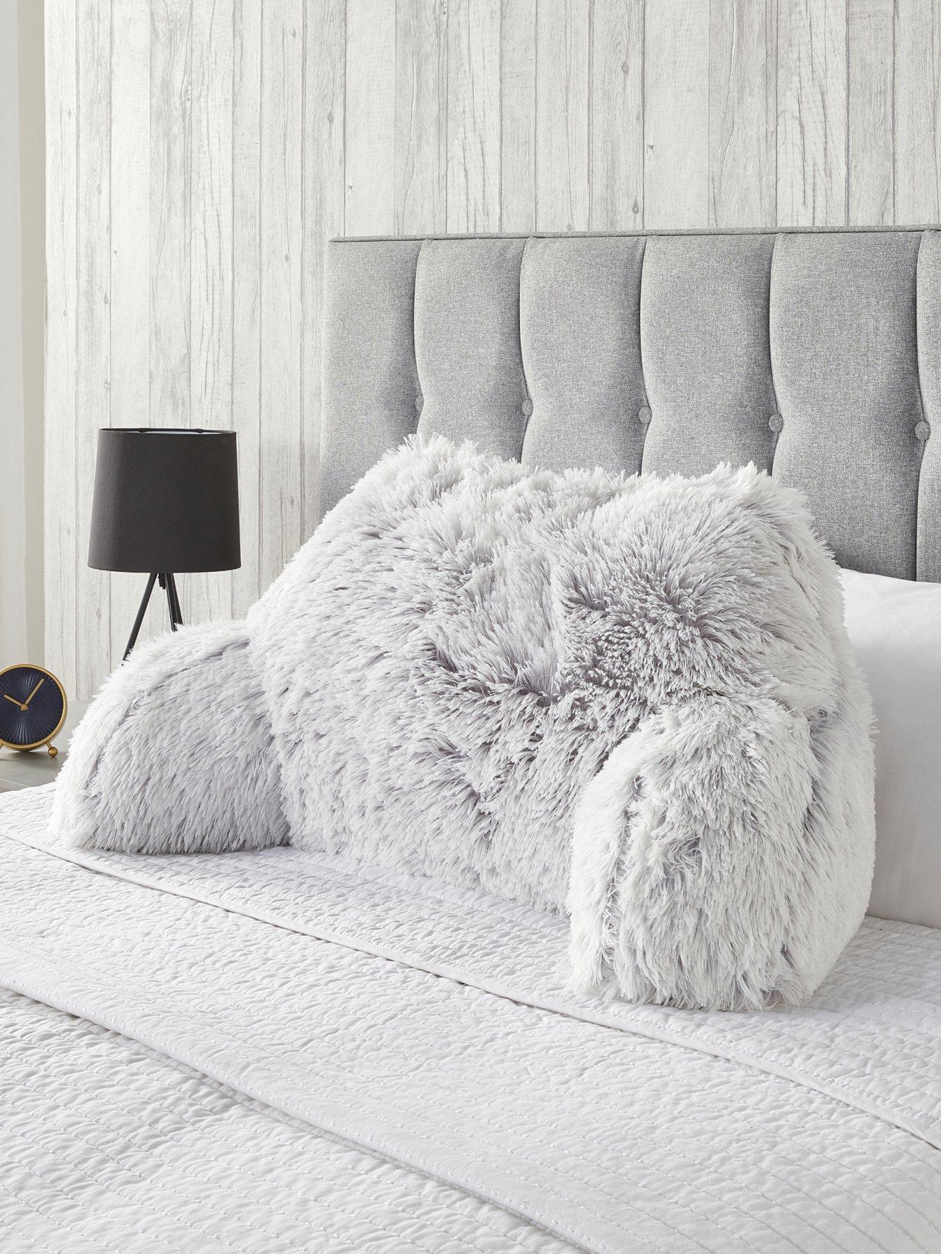 The Very Collection Long Hair Cuddle Cushion - Silver