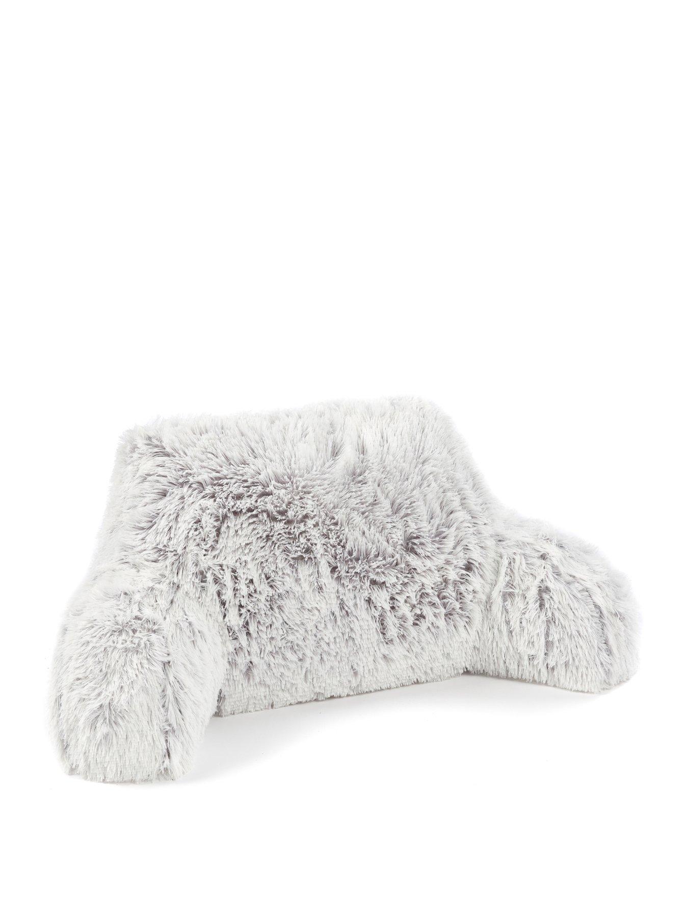 Image 2 of 4 of The Very Collection Long Hair Cuddle Cushion - Silver