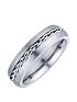  image of unknown-mens-titanium-patterned-band-ring