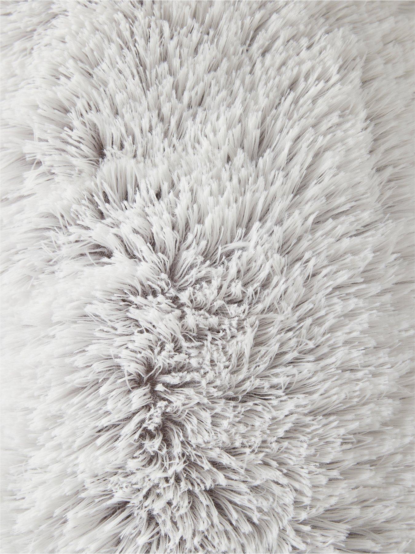  image of very-home-shaggy-v-shaped-pillow-grey