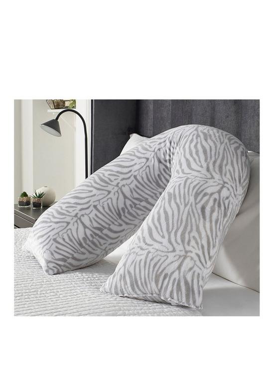 front image of everyday-collection-everyday-animal-print-v-shaped-pillow