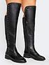  image of yours-stud-detail-otk-boot-black-extra-wide-fit