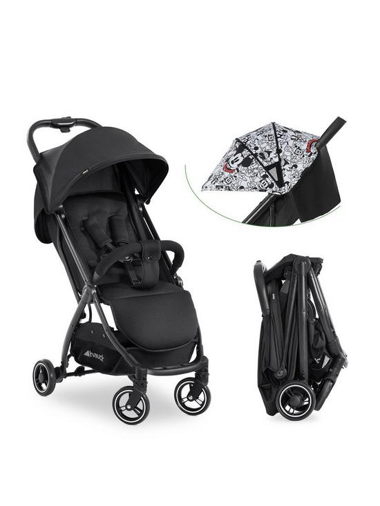 front image of hauck-swift-x-disney-baby-mickey-mouse-pushchair-with-free-black-canopy