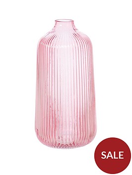 sass-belle-tall-fluted-glass-vase-pink