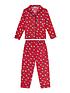  image of cath-kidston-unisex-kids-long-sleeve-dog-print-cosy-woven-pyjama-set-red