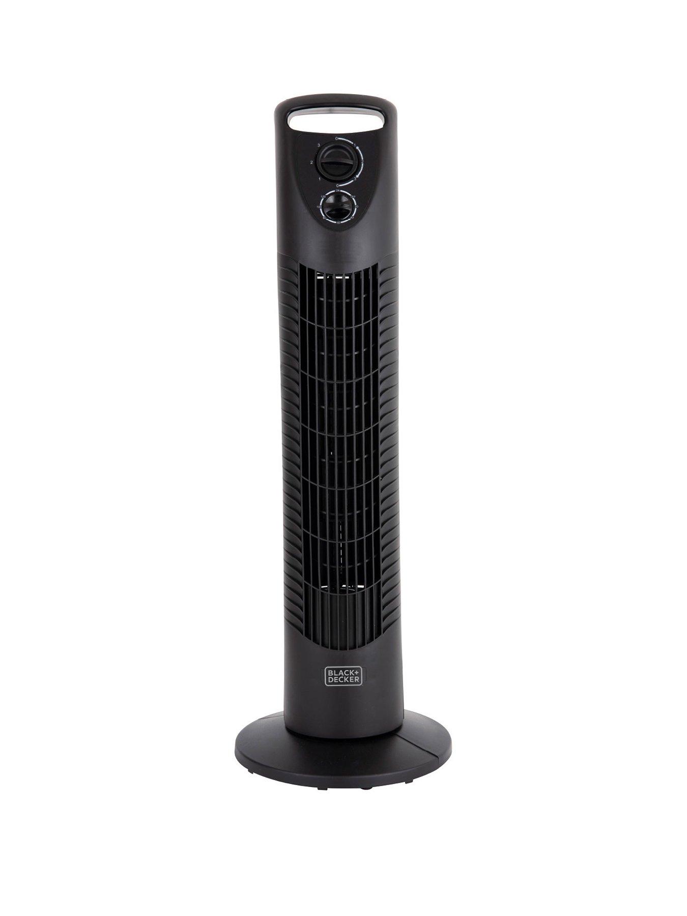 undefined Tower Fan with 2 Hour Timer, 3 Speeds, Automatic Oscillation, 30-inch, 40W, Black,  BXFT50002GB
