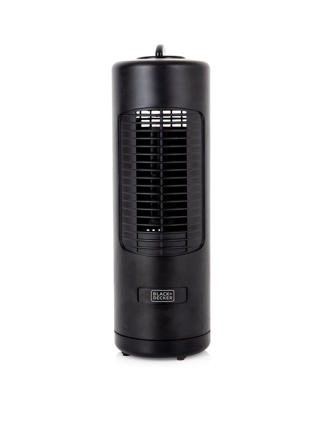 undefined Low Noise Mini Tower Fan with 2 Speeds, 12-inch 18W, Black, BXFT50003GB