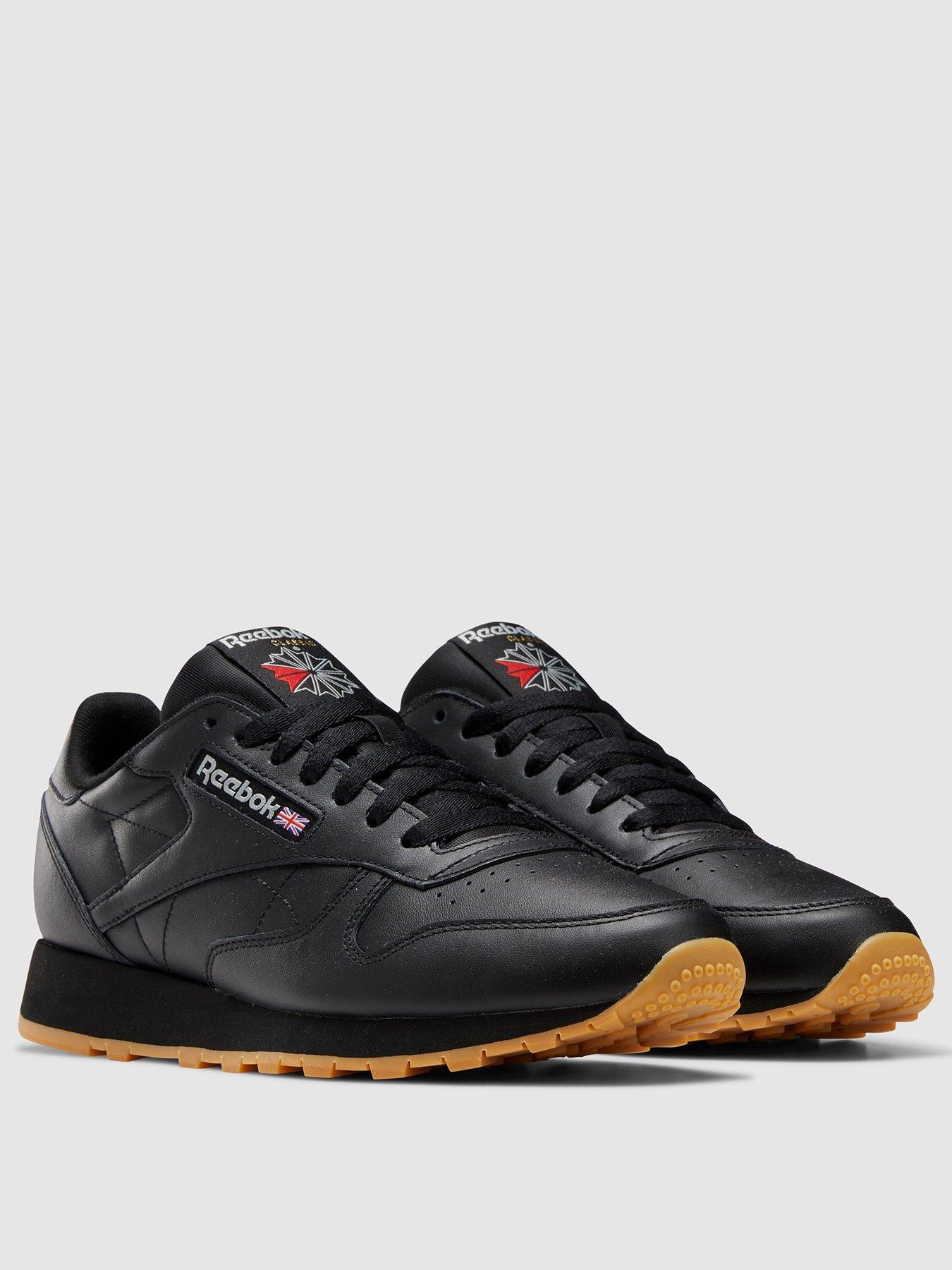 Reebok Leather - Black Gum | littlewoods.com