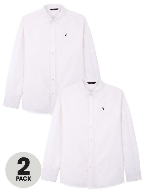 very-man-2-packnbspessential-long-sleeve-oxford-shirts-white