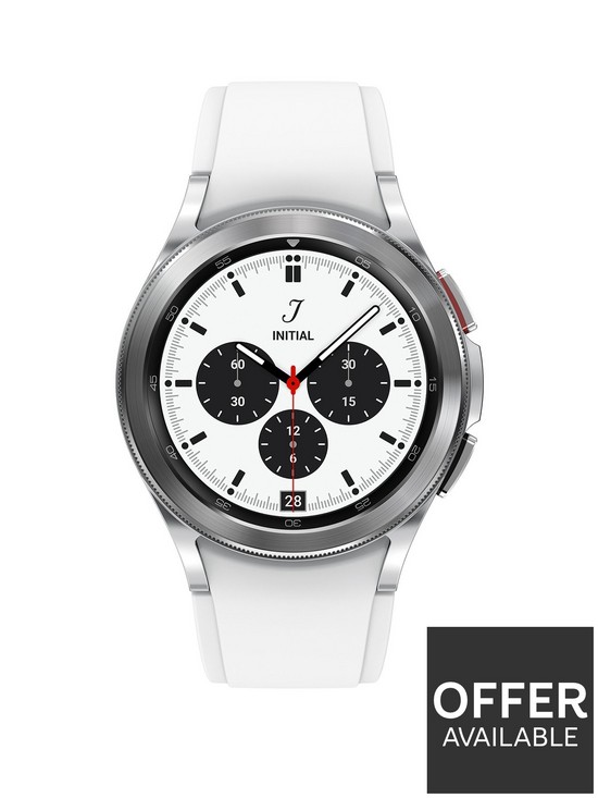 front image of samsung-galaxy-watch-4-classic-42mm-bt--nbspsilver