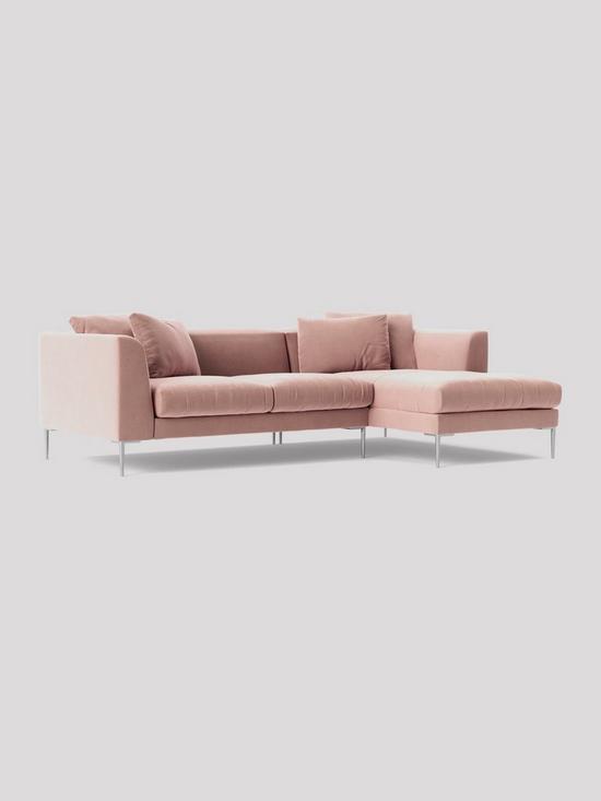 stillFront image of swoon-alena-fabric-right-handnbspcorner-sofa-easy-velvet