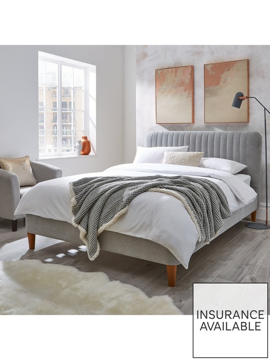 stillFront image of very-home-brook-fabric-bed-frame-with-mattress-options-buy-and-save
