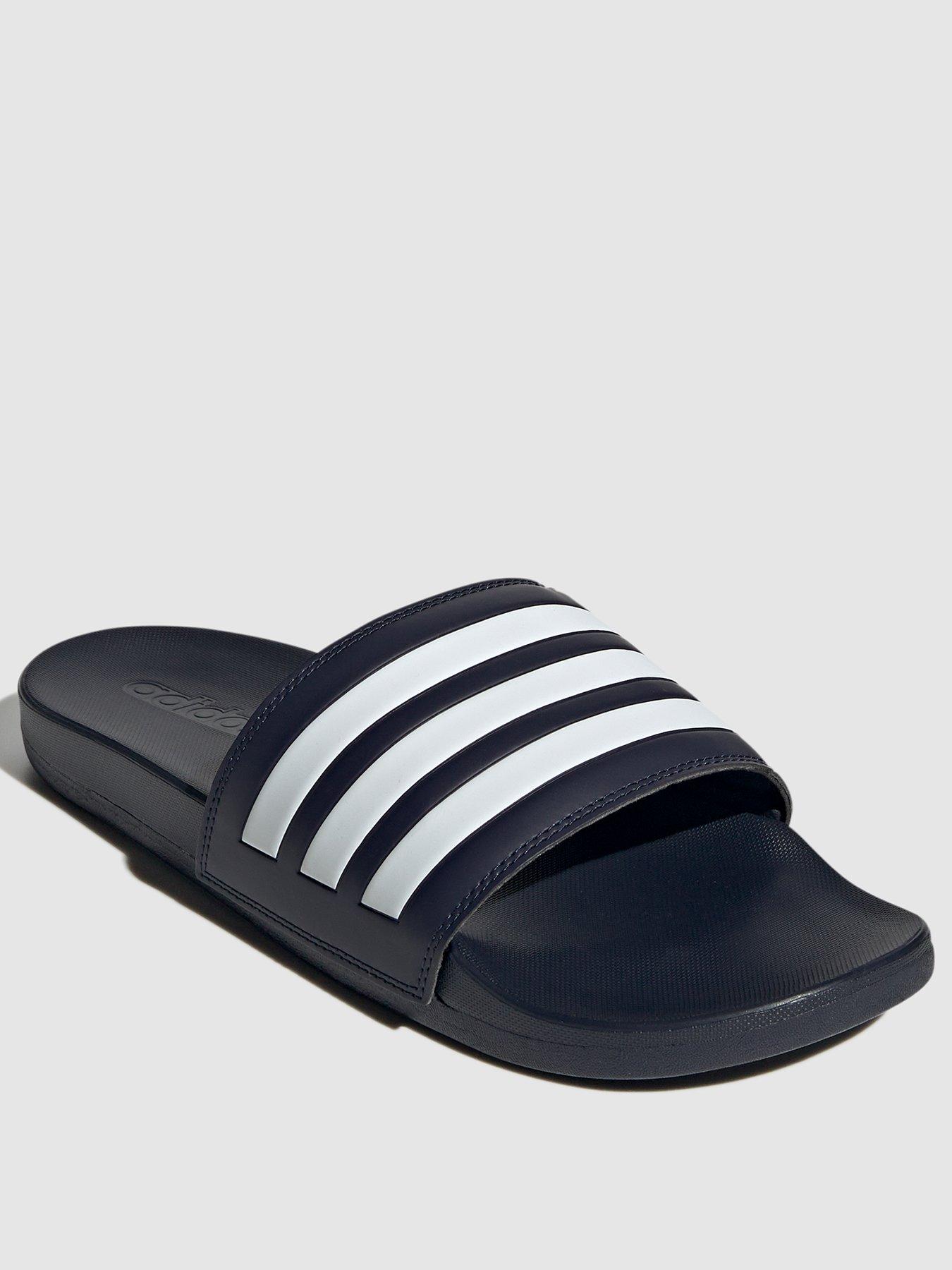 Navy store adidas sliders