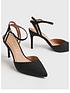  image of new-look-suedette-pointed-court-shoes-black