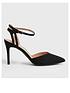  image of new-look-suedette-pointed-court-shoes-black