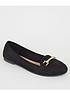  image of new-look-suedette-metal-bar-front-loafers-black