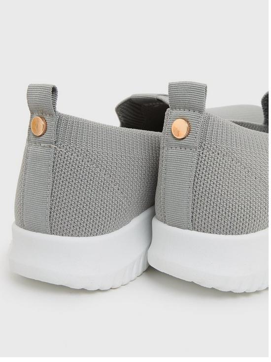 stillFront image of new-look-slip-on-chunky-trainer-grey