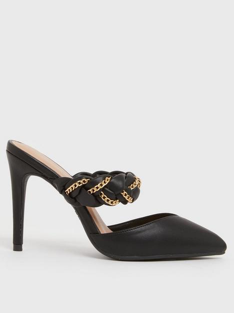 new-look-chain-platted-mule-black