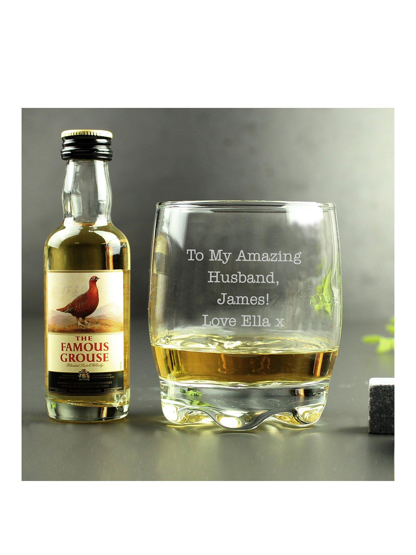  image of the-personalised-memento-company-famous-grouse-amp-personalisednbsptumbler-set