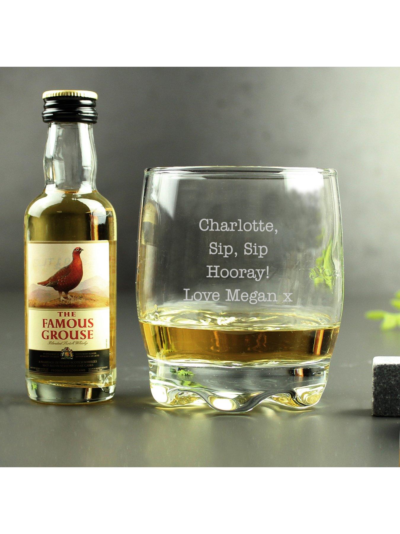  image of the-personalised-memento-company-famous-grouse-amp-personalisednbsptumbler-set