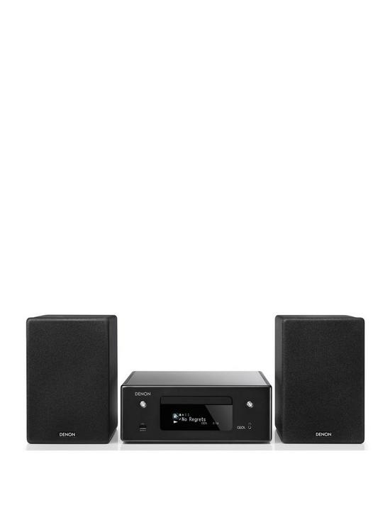 front image of denon-ceol-n10-network-mini-system-black