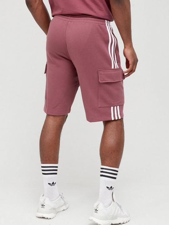 stillFront image of adidas-originals-3-stripe-cargo-shorts-crimson